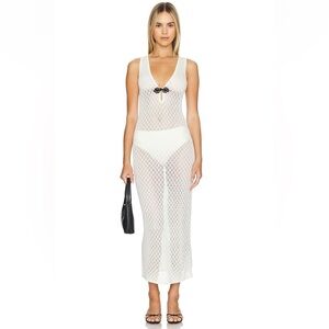 L'Academie by Marianna Ariel Midi Dress in Cream